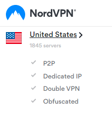 NordVPN servers in the USA