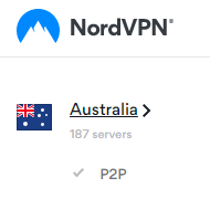 NordVPN server Australia