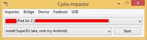 Обновите Kodi на iOS Cydia Impactor, шаг 2