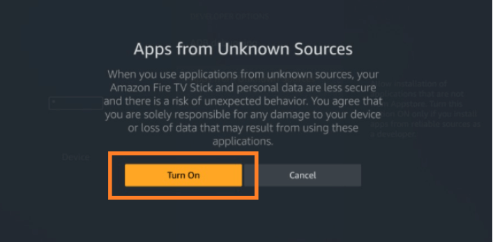 Enabling apps from unkown sources Step 3