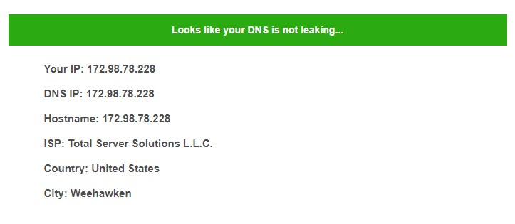DNS leak testing for Surshark