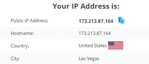 IPVanish IP leak test US server