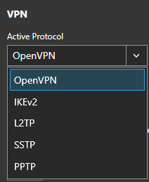 IPVanish protocollen