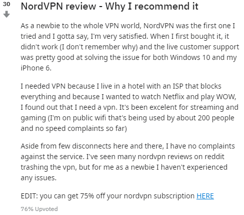 NordVPN Reddit