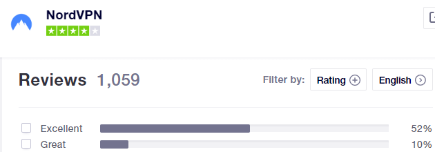 NordVPN Trustpilot review