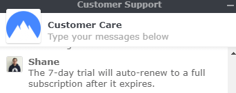 NordVPN chat support 7 day free trial