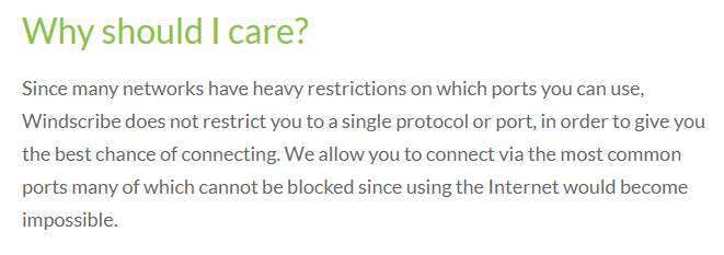 Protocol And Port List On Windscribe