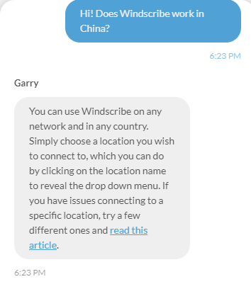 Windscribe VPN Live Gary Chat