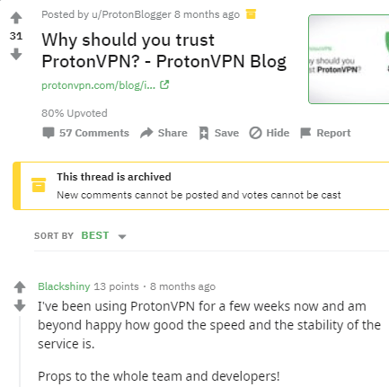 ProtonVPN Reddit