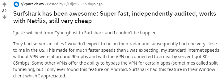Surfshark speed Reddit VPN