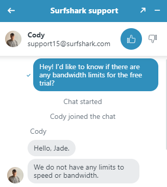 Free Trial Surfshark Support