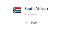South African servers NordVPN
