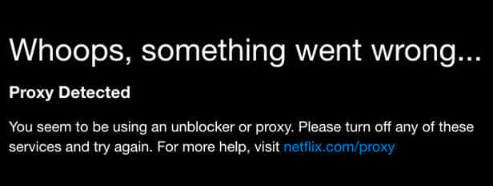 Ошибка прокси-сервера Netflix