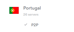 NordVPN server coverage in Portugal