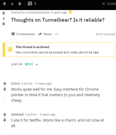 TunnelBear reddit