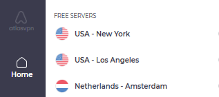 Бесплатные серверы Atlas VPN