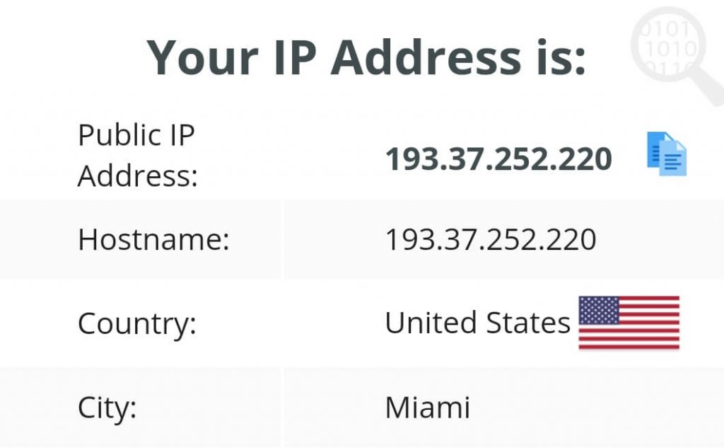 Тест на утечку IP сервер в США
