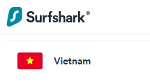 Servers in Vietnam Surfshark