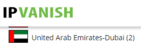 IPVanish UAE IP address
