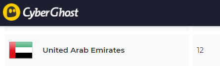 UAE IP address CyberGhost