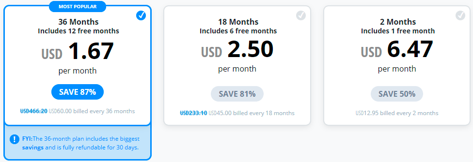 VyprVPN prices