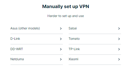 Manually set up ExpressVPN on router