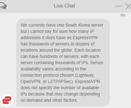 ExpressVPN south korea server