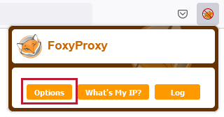 FoxyProxy taskbar options