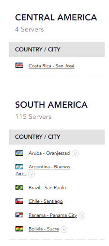 PureVPN серверы в США
