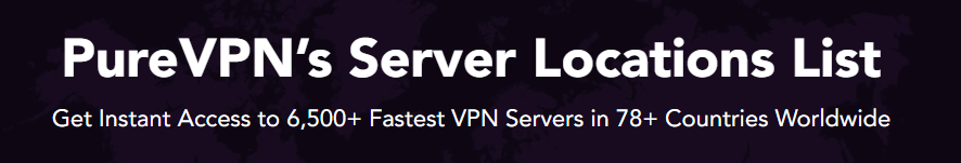 PureVPN servers