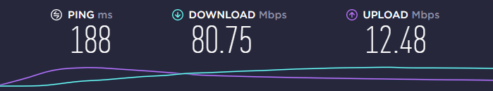 Speed test US server PureVPN