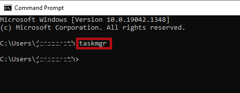 type taskmgr in the command prompt