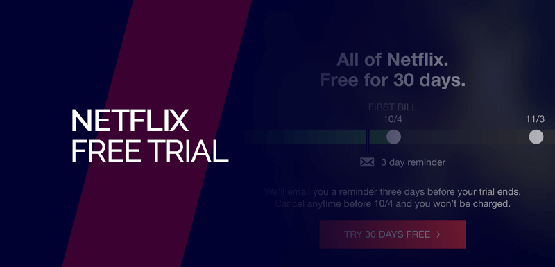 бесплатная пробная версия netflix