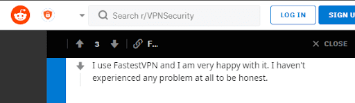 FastestVPN Reddit Review