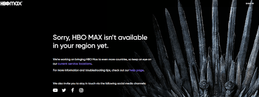 hbo max not available UK