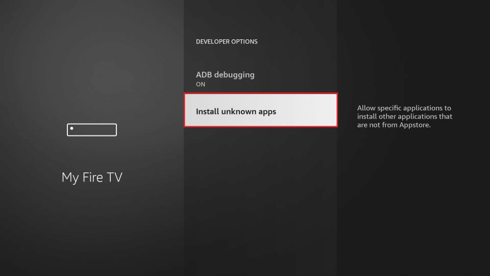 allow unknown sources for beetv apk on firestick