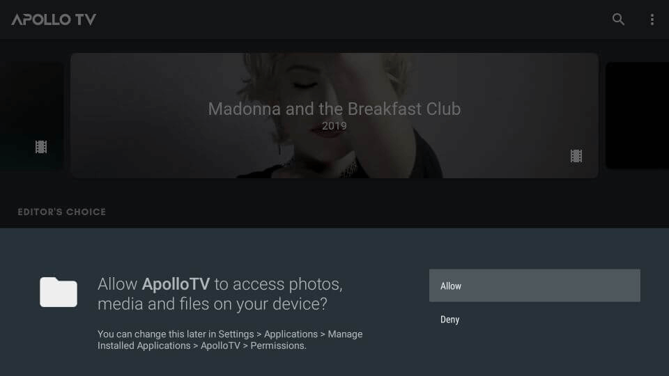 Begin streaming Apollo TV on Firestick
