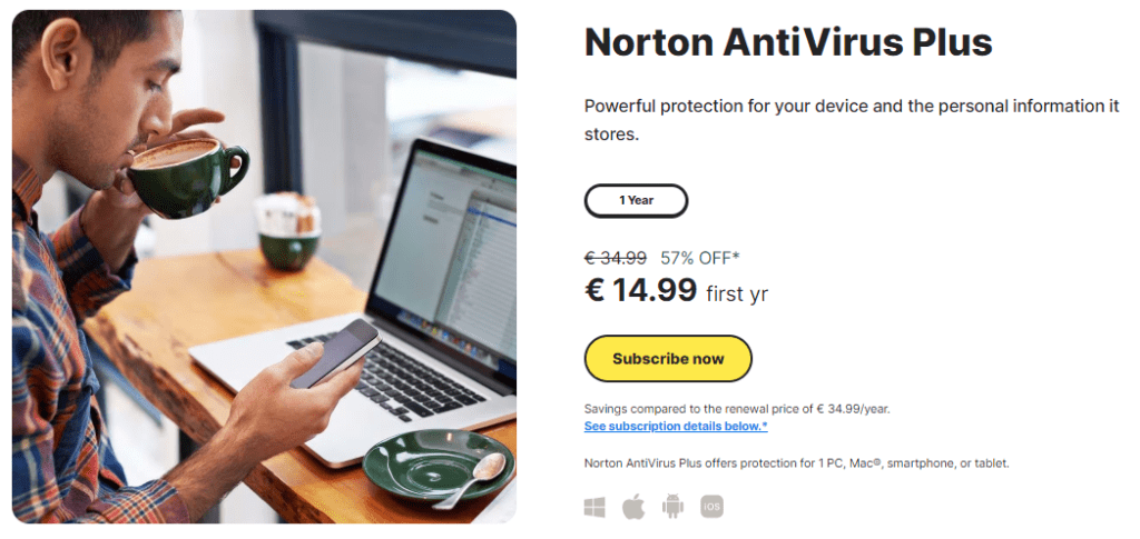 Giá Norton Antivirus Plus
