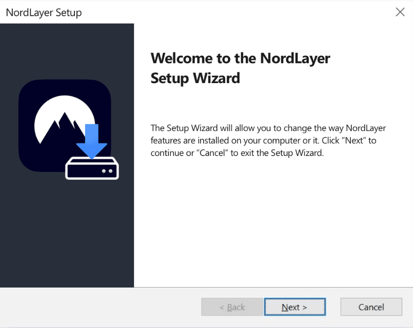 NordLayer Install Wizard