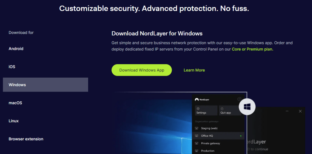 NordLayer Windows Download