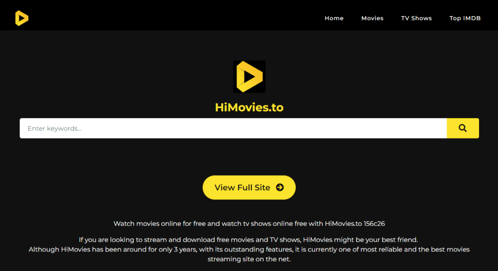 Himovies Home Page