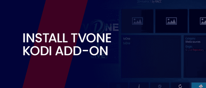 Install TVOne Kodi Add-On