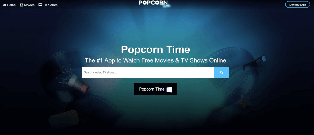 Popcorn Time Home Page