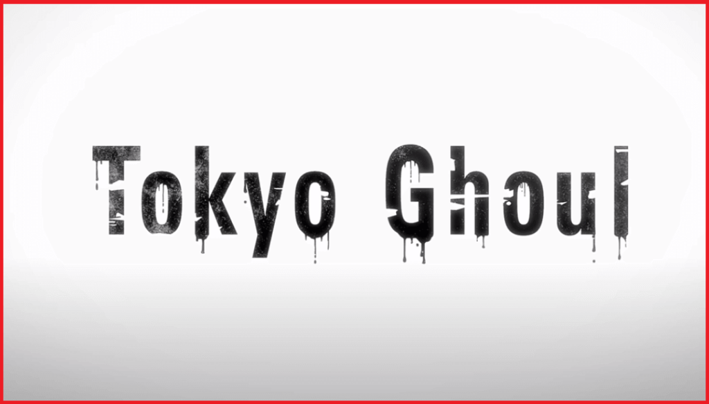 Tokyo Ghoul title with a white background