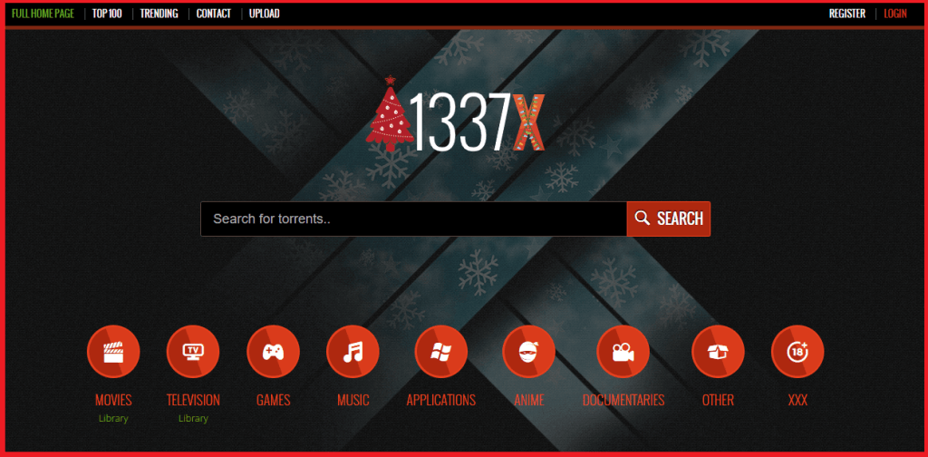 1337x Home Page